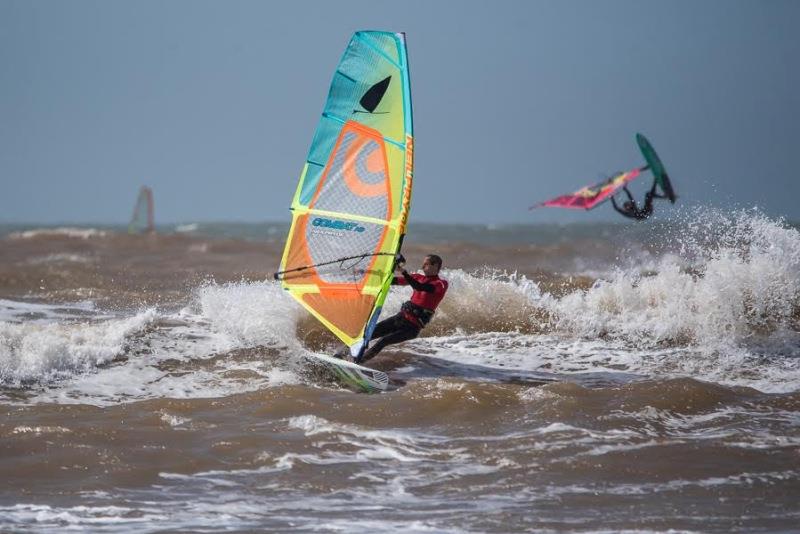 Scott Shoemaker taking the lead in the Grand Master division photo copyright Nicolas Jones / IWT taken at  and featuring the Windsurfing class