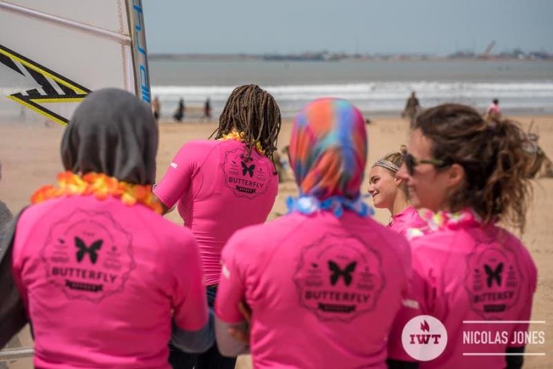 Sarah-Quita Offringa teaching windsurfing to the Butterflies of Morocco - photo © Nicolas Jones / IWT