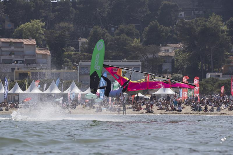 2018 Mondial du Vent - Day 4 photo copyright Pierre Bouras taken at  and featuring the Windsurfing class