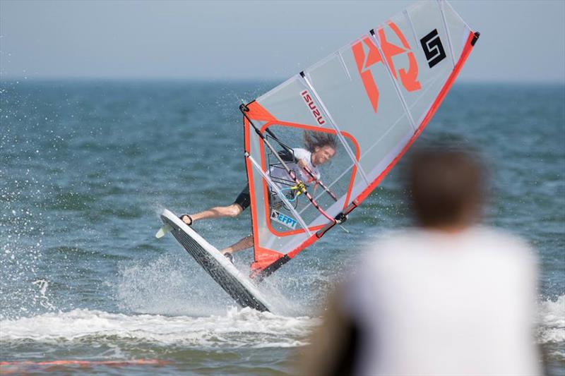 Adam Sims wins the tow-in at Mondial du Vent 2018 - photo © Pierre Bouras