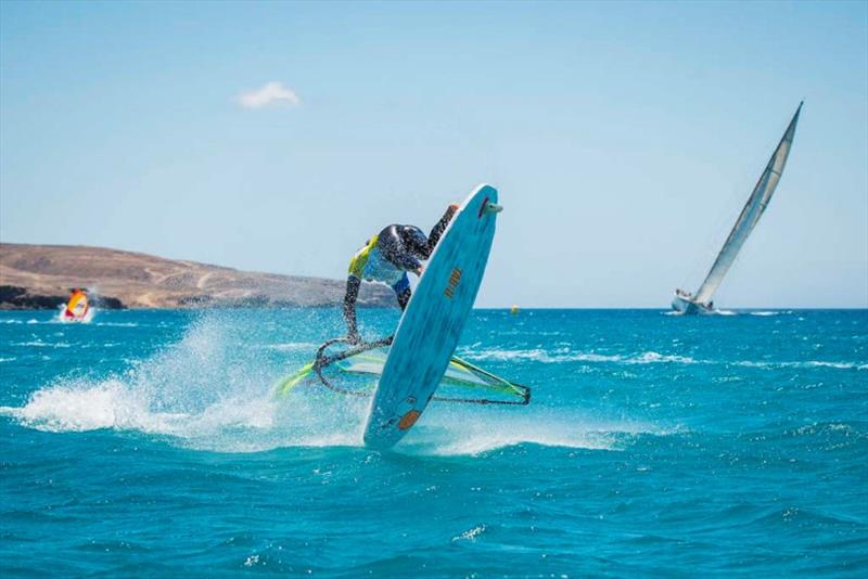 Giovanni Passani from Italy – European Freestyle Pro Tour Fuerteventura photo copyright Event Media taken at  and featuring the Windsurfing class
