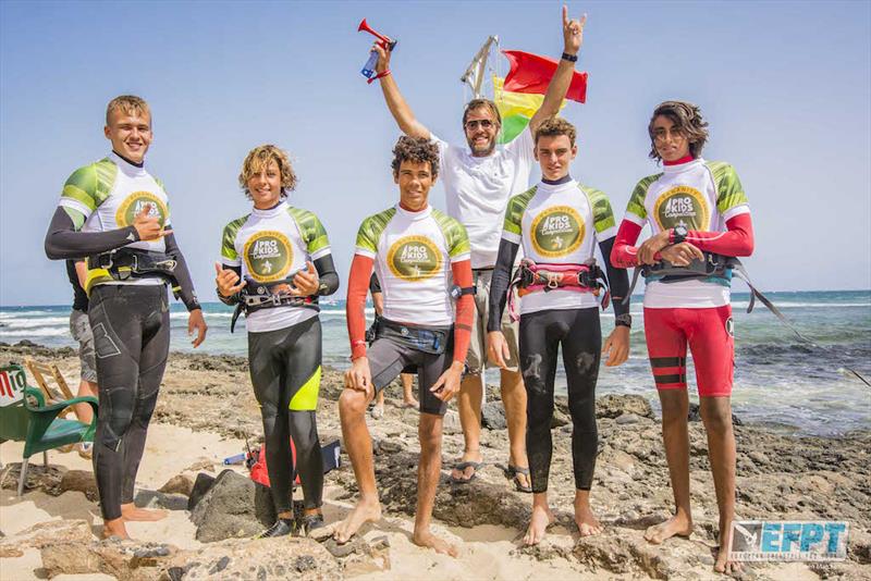 Juniors at the EFPT Lanzarote - European Freestyle Pro Tour Lanzarote: Day 1 photo copyright Gwen Marche taken at  and featuring the Windsurfing class