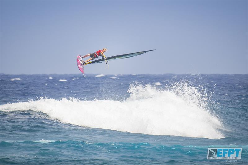 Yentel Caers - European Freestyle Pro Tour Lanzarote: Day 2 photo copyright Gwen Marche taken at  and featuring the Windsurfing class