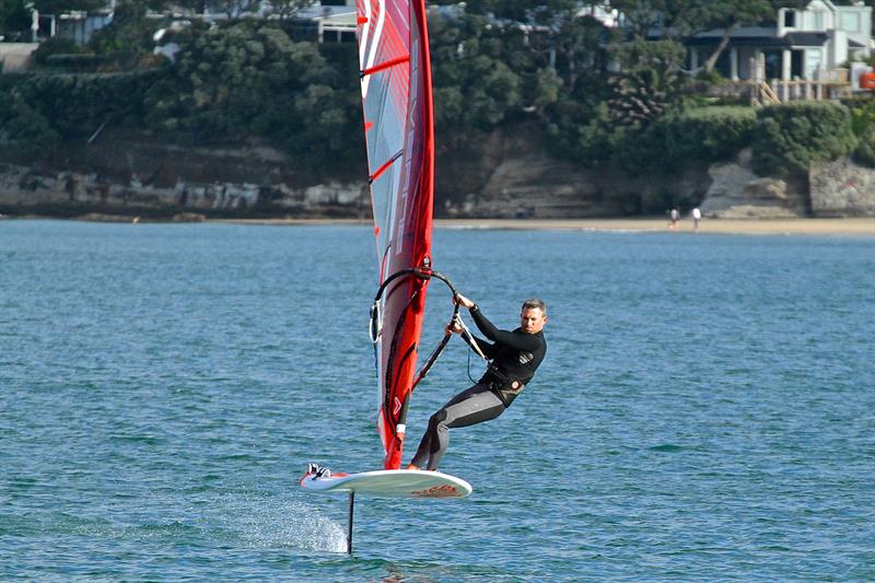 Windfoiling - Takapuna Beach - October 2018 photo copyright Richard Gladwell taken at Takapuna Boating Club and featuring the Windsurfing class