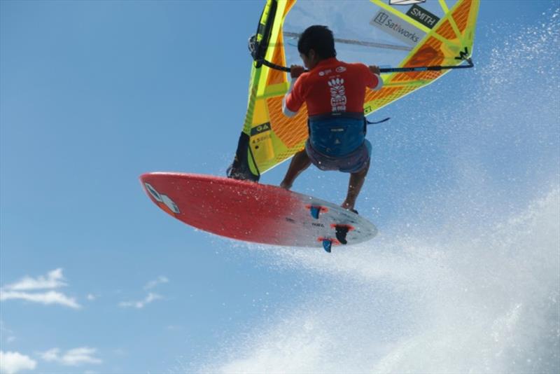 Takuma Sugi photo copyright Si Crowther / IWT taken at  and featuring the Windsurfing class