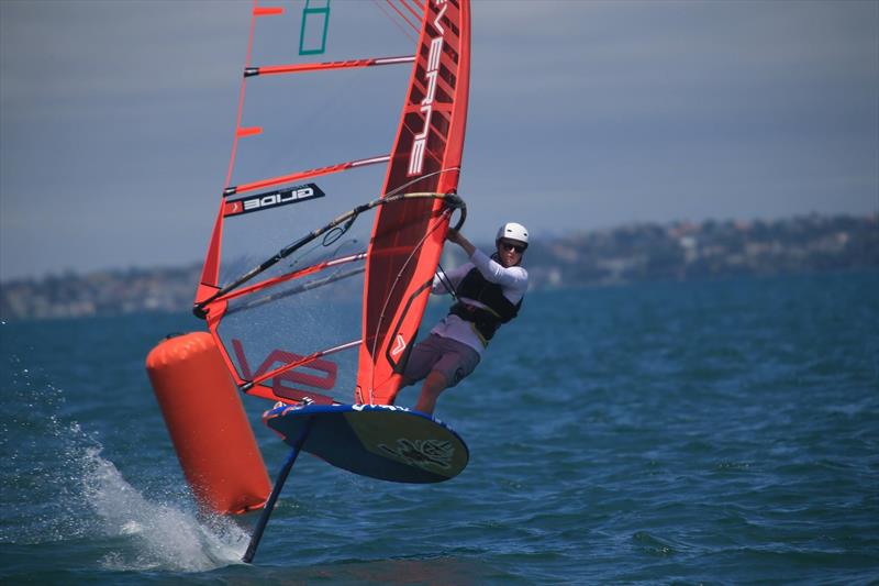 `Once the board leaves the water, you literally are surfing in the air,` Aaron McIntosh - Olympic medalist and triple world champion photo copyright Windfoil NZ taken at Takapuna Boating Club and featuring the Windsurfing class
