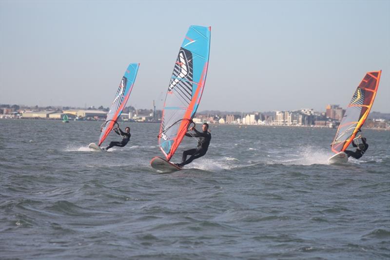 Blasting and coaching photo copyright RYA taken at Royal Yachting Association and featuring the Windsurfing class