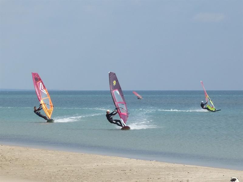 Mathis sailing with his family at his homespot - 2019 EFPT Las Dunas Costa Brava - Day 4 photo copyright Job Vermeulen taken at  and featuring the Windsurfing class