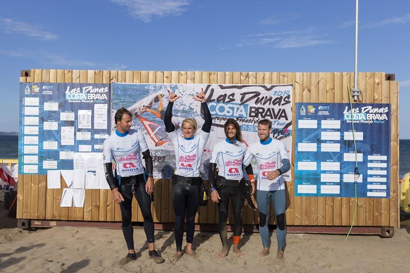 The top 4 of the single elimination - 2019 EFPT Las Dunas Costa Brava - Day 5 photo copyright Job Vermeulen taken at  and featuring the Windsurfing class