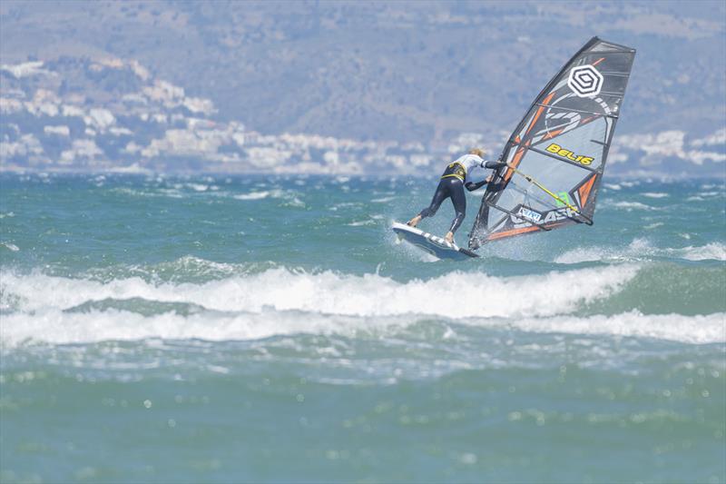 Yentel Caers on top of the pro fleet - EFPT Las Dunas Costa Brava 2019 photo copyright Job Vermeulen taken at  and featuring the Windsurfing class