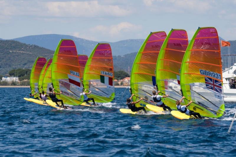 2019 Semaine Olympique Française de Hyères photo copyright FFVoile / Eric Bellande taken at  and featuring the Windsurfing class