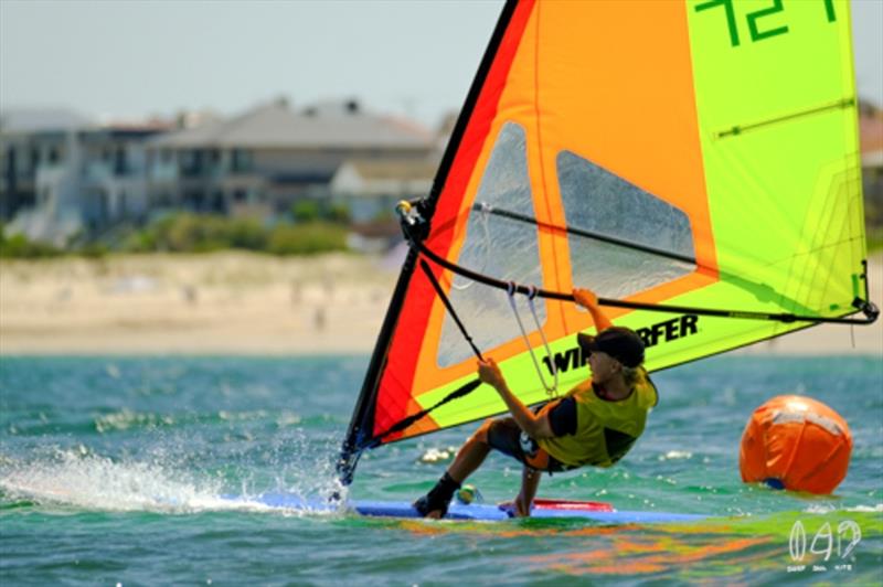2020 Windsurfer Australian Championship day 4 photo copyright Mitch Pearson / Surf Sail Kite taken at Brighton & Seacliff Yacht Club and featuring the Windsurfing class