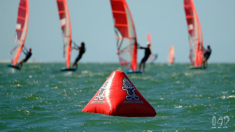 Action at the Downunder Pro 2020 photo copyright Mitchell Pearson / SurfSailKite taken at Royal Queensland Yacht Squadron and featuring the Windsurfing class