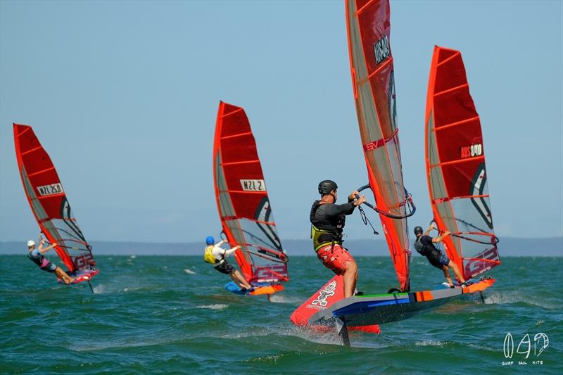 Fast and furious at the pointy end of the fleet photo copyright Mitch Pearson for SurfSailKite taken at  and featuring the Windsurfing class