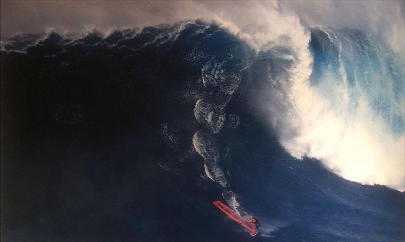 Robby Naish, 56 feet - Men's Biggest Wave - All time photo copyright Erik Aeder taken at  and featuring the Windsurfing class