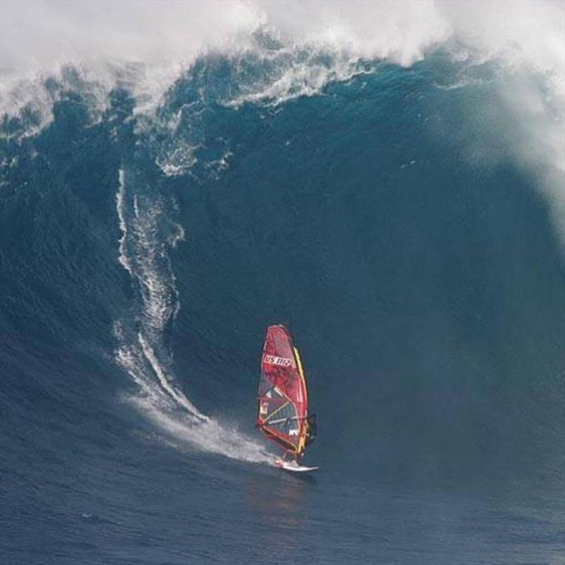 Kai Lenny (18), 44 feet - Youth Biggest Wave photo copyright Erik Aeder taken at  and featuring the Windsurfing class