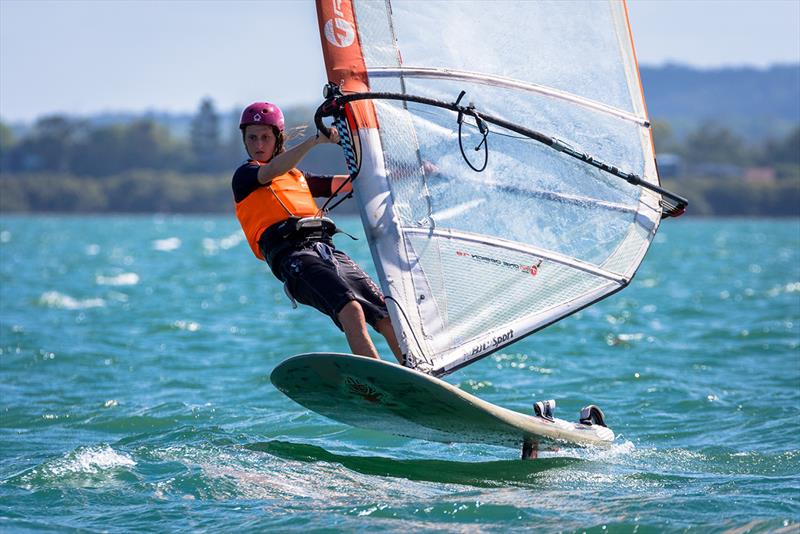 Nick Whitford utilising a techno rig on a formula foil board - Bris Vegas Windfoil Pro photo copyright Sarah Motherwell taken at Royal Queensland Yacht Squadron and featuring the Windsurfing class