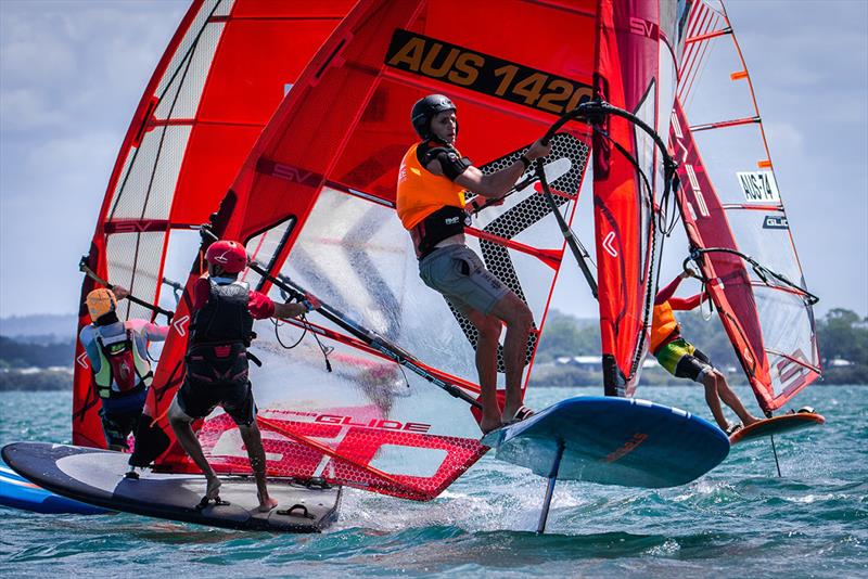 Can you get more action than this in one shot - Bris Vegas Windfoil Pro - photo © Sarah Motherwell