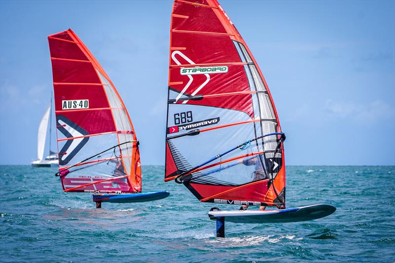 Free foil versus open - Bris Vegas Windfoil Pro photo copyright Sarah Motherwell taken at Royal Queensland Yacht Squadron and featuring the Windsurfing class