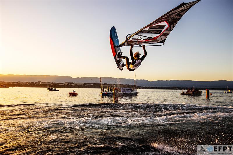 Lennart Neubauer SENDING IT! - 2021 EFPT GVA Wind Festival photo copyright EFPT taken at  and featuring the Windsurfing class