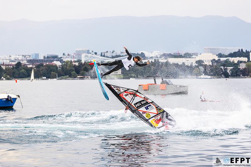 Lennart Neubauer truly sending it in the last round of the final. - 2021 EFPT GVA Wind Festival - photo © EFPT