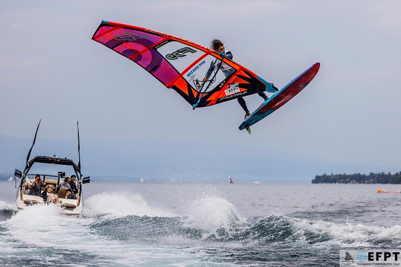 Sam Esteve getting some AIR! - 2021 EFPT GVA Wind Festival photo copyright EFPT taken at  and featuring the Windsurfing class
