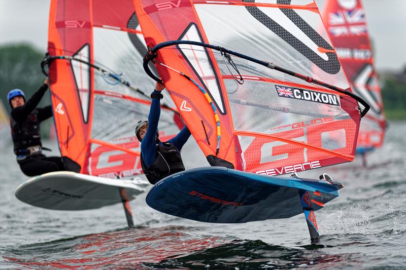 Foiling action at the Windsurfer Cup at Grafham Water Sailing Club photo copyright Paul Sanwell / OPP taken at Grafham Water Sailing Club and featuring the Windsurfing class