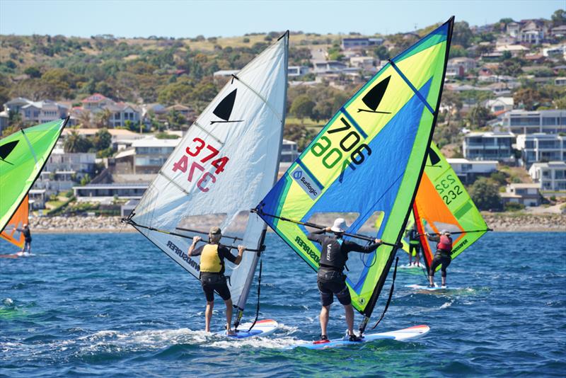Tight racing downwind in the SA Windsurfer States - photo © Harry Fisher, Down Under Sail