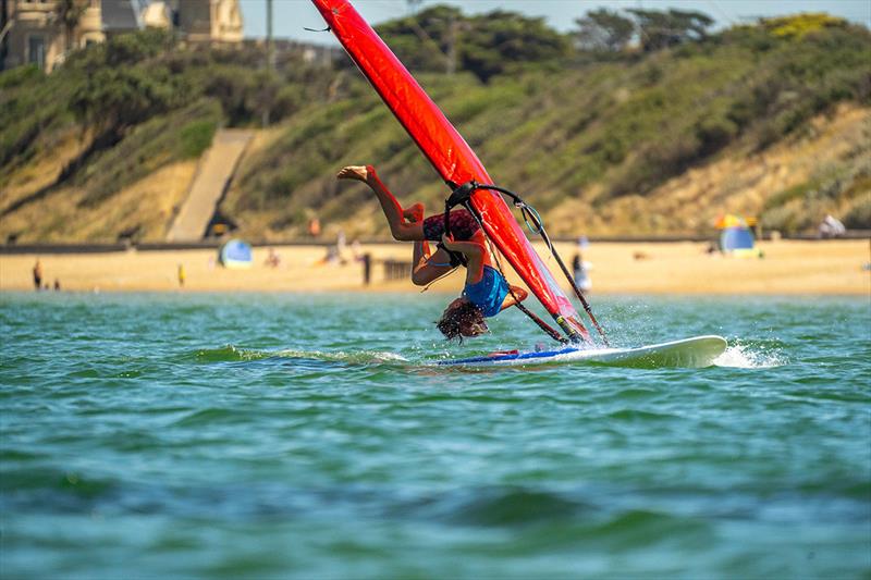 The freestyle event is a great aspect of Windsurfer events - 2022 Australian Windsurfer Championships photo copyright Tidal Media Australia taken at Parkdale Yacht Club and featuring the Windsurfing class