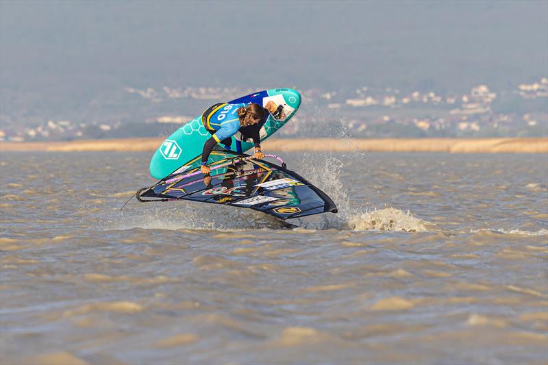 Jacopo Testa rotating towards a single elimination victory - EFPT Austria Surf Opening 2022 - Day 2 photo copyright Emanuela Cauli taken at  and featuring the Windsurfing class