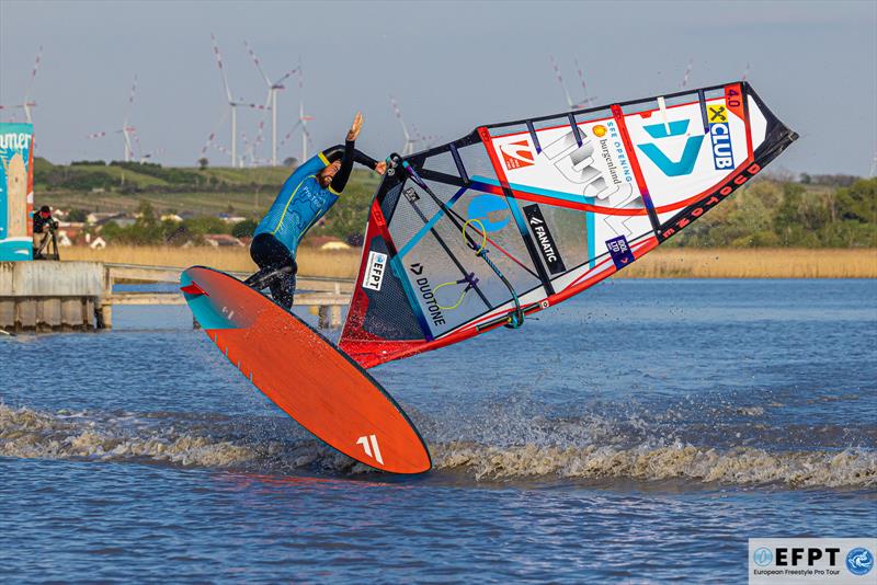 Foivos Tsoupras going for the tow-in Cana Brava photo copyright Emanuela Cauli taken at  and featuring the Windsurfing class