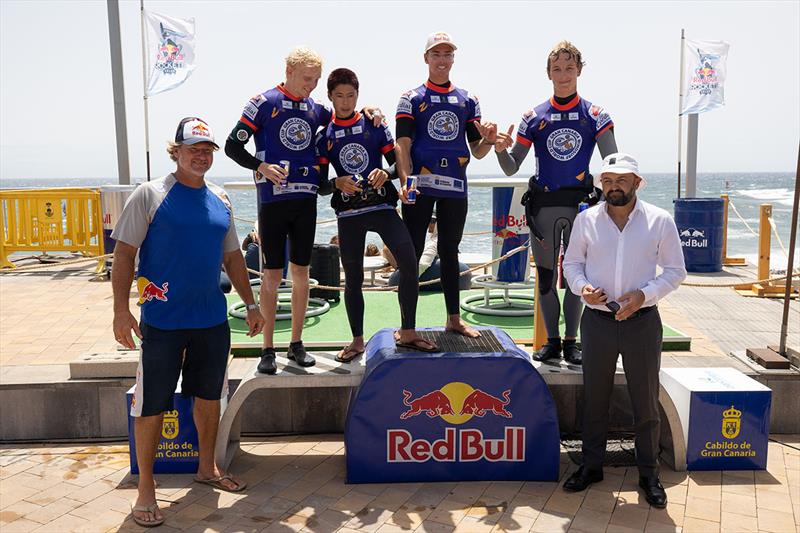 Podium U20 men - Windsurfing World Cup 2022 photo copyright Gran Canaria Windsurfing World taken at  and featuring the Windsurfing class