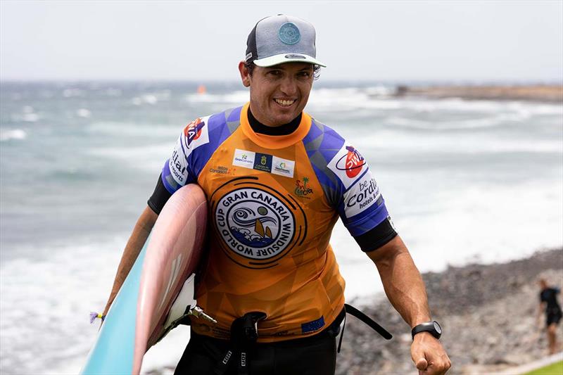 Víctor Fernandez (ESP) after the big final - Gran Canaria Windsurfing World Cup 2022 photo copyright Gran Canaria Windsurfing World Cup taken at  and featuring the Windsurfing class