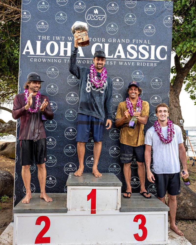 Aloha Classic IWT Grand Final podium - Day 3 photo copyright International Windsurfing Tour taken at  and featuring the Windsurfing class