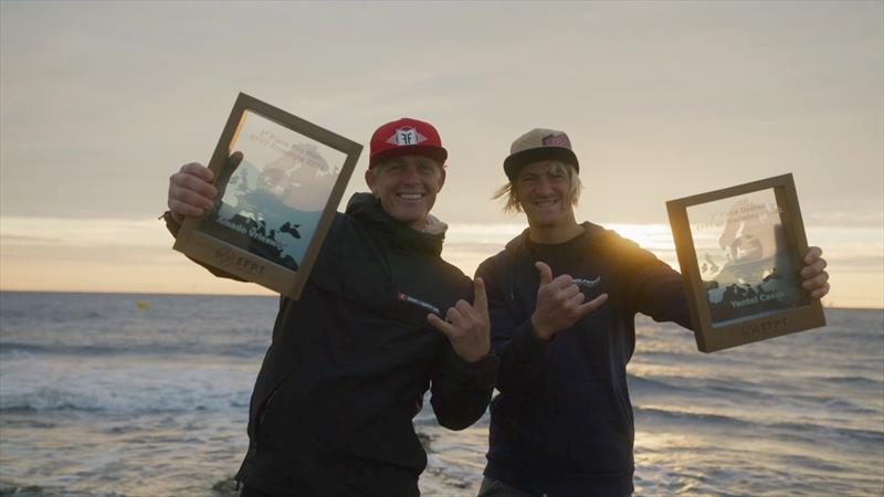 The Awards also crown the European Champions - pictured are 2021 champion Amado Vrieswijk and 2021 vice-champion Yentel Caers photo copyright Freestyle Pro Tour taken at  and featuring the Windsurfing class