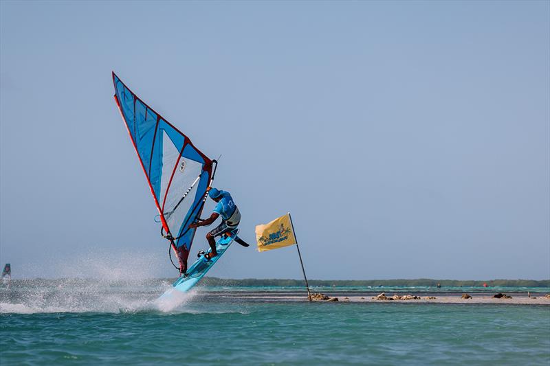 Tonky Frans rotating through a massive Forward Loop - 2023 FPT King and Queen of the Caribbean - Day 3 photo copyright Freestyle Pro Tour taken at  and featuring the Windsurfing class