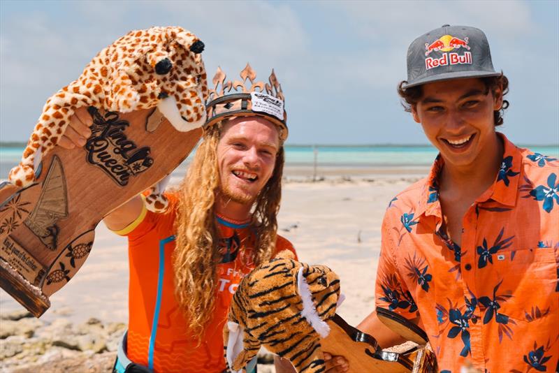 Schmit and Neubauer enjoying their trophies - FPT King and Queen of the Caribbean 2023 - photo © Freestyle Pro Tour
