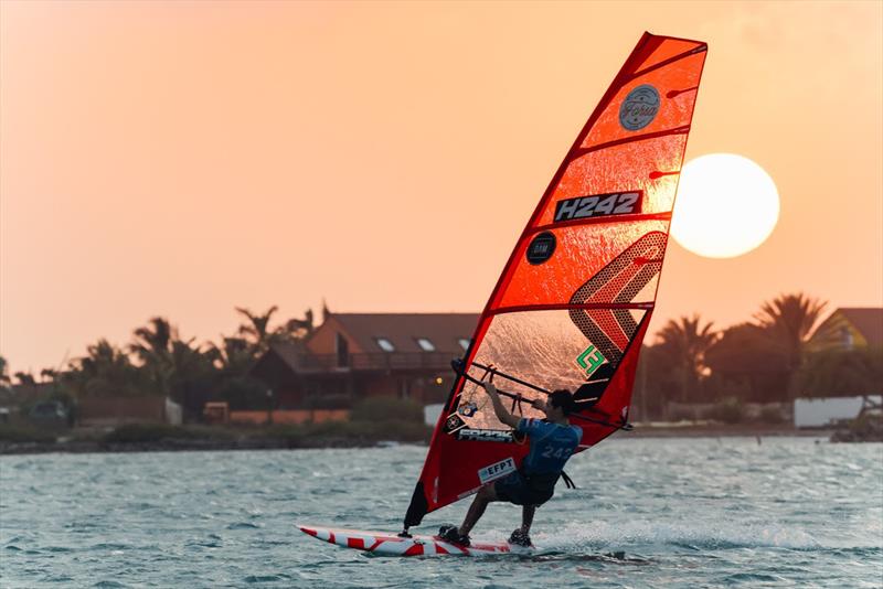 To close off the event, 4th place Bodhi Kempen went for a quick sundowner session to squeeze the most out of his time on Bonaire - FPT King and Queen of the Caribbean 2023 - photo © Freestyle Pro Tour