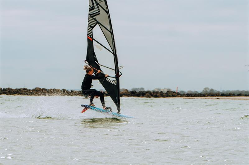 Elena Dominick fought her way up to second position at the 2023 GFB x EFPT in Fehmarn photo copyright Alina Kachelriess taken at  and featuring the Windsurfing class