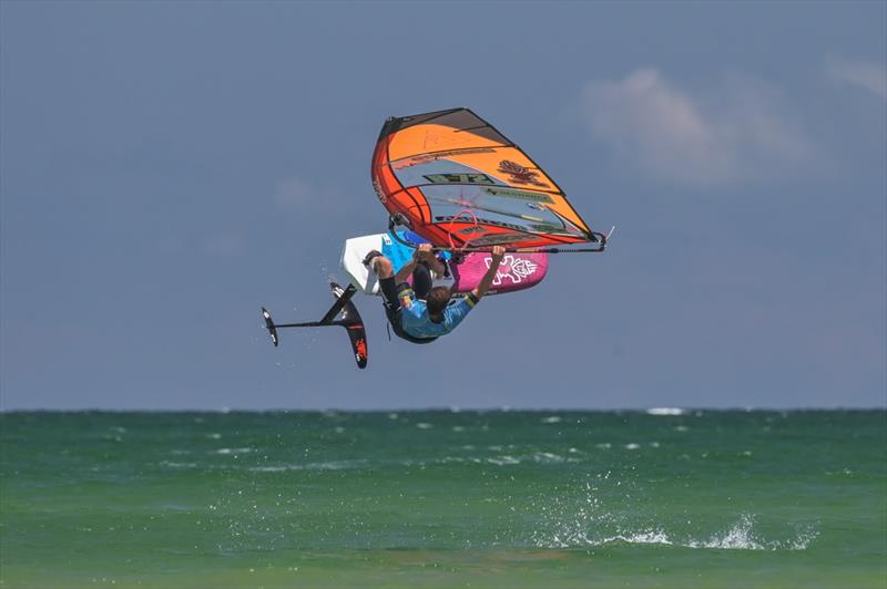 Steven Van Broeckhoven did some crazy clean kono's today - 2023 EFPT Vieste, Day 2 photo copyright Protography Official taken at  and featuring the Windsurfing class