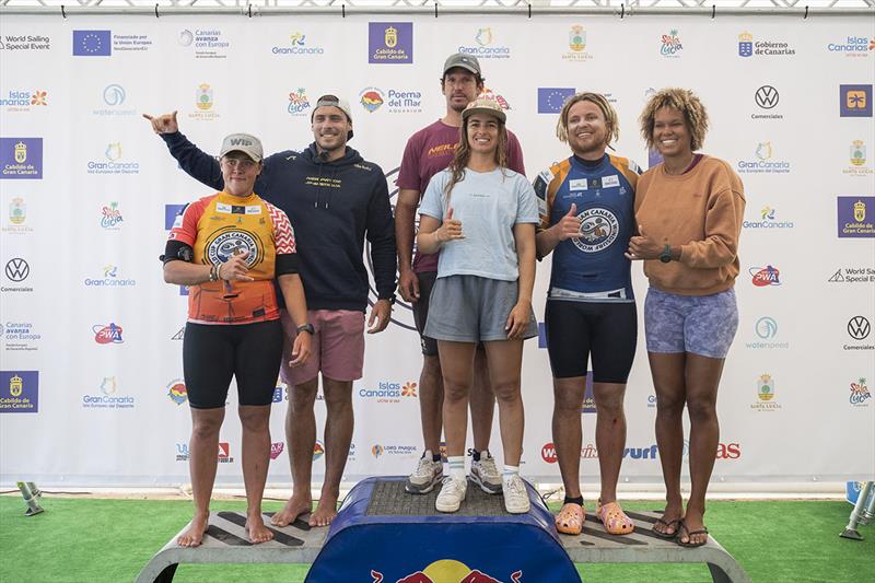 Slalom podium (women and men) - 35th Gran Canaria Windsurf World Cup Pozo Izquierdo - photo © Delfour photographer