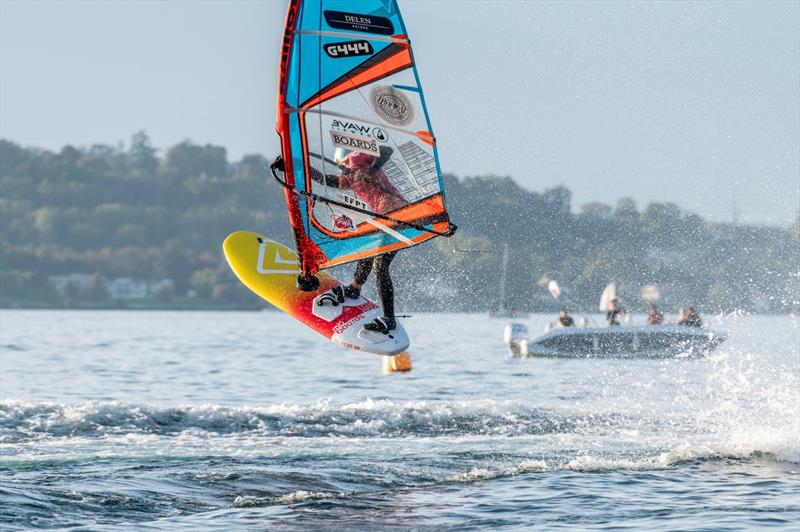 Lisa Kloster going for one of her signature Shaka's in the Regular category. - 2023 EFPT Geneva, final day - photo © PROtography Official