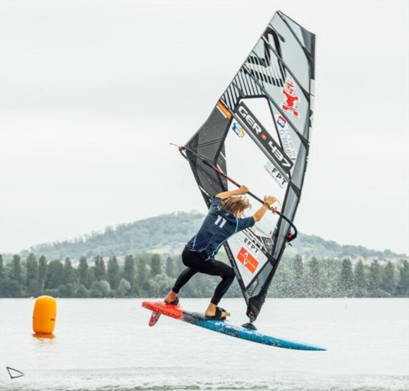 Halm going for a stylish Air Funnel photo copyright AALVAA Media taken at  and featuring the Windsurfing class