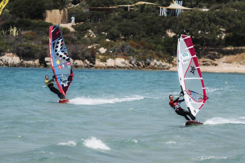 The present and the future of women's freestyle - Maaike Huvermann (Left) sailed her first heat of the elimination against local competitor Bianca Sotille (Right) - photo © Richard Buchner