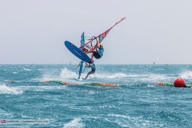 Matteo Iachino leaves the jump in no doubt on Day 1 of the Fuerteventura PWA Grand Slam - photo © Carter / PWAWorldTour.com