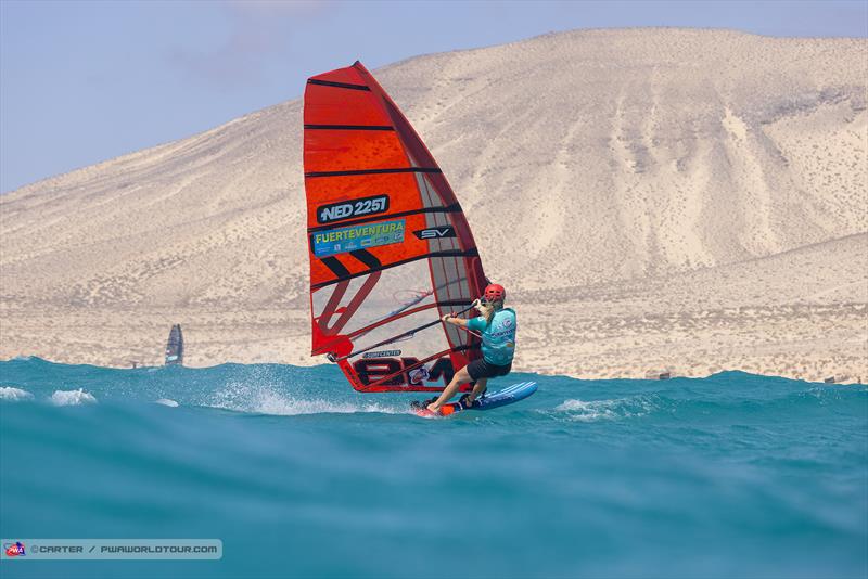 Femke van der Veen on Day 2 of the Fuerteventura PWA Grand Slam - photo © Carter / PWAWorldTour.com