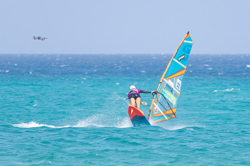Lisa Kloster finishes on the podium for the first time in her career on Day 7 of the Fuerteventura PWA Grand Slam - photo © Inna Bru