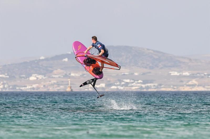 Tigo Kort was the first one out on the water today - 2025 Freestyle Pro Tour Naxos, Day 2 photo copyright PROtography Official taken at  and featuring the Windsurfing class