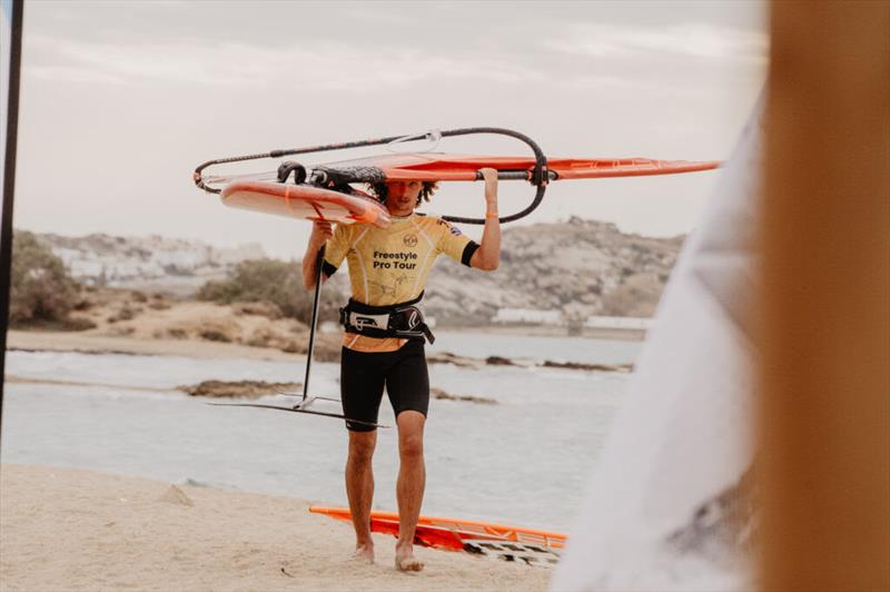 Neubauer was clinical in this heat, only crashing one move the entire heat - 2025 Freestyle Pro Tour Naxos photo copyright PROtography official taken at  and featuring the Windsurfing class