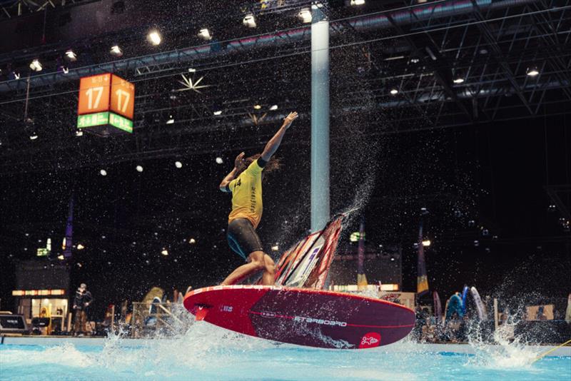 Could this be the magic move that proves to be the ticket to the finals? - FPT Boot Düsseldorf 2026  photo copyright Felix Volkhardt taken at  and featuring the Windsurfing class